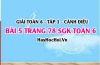 Giải bài 5 trang 78 Toán 6 Tập 1 SGK Cánh Diều
